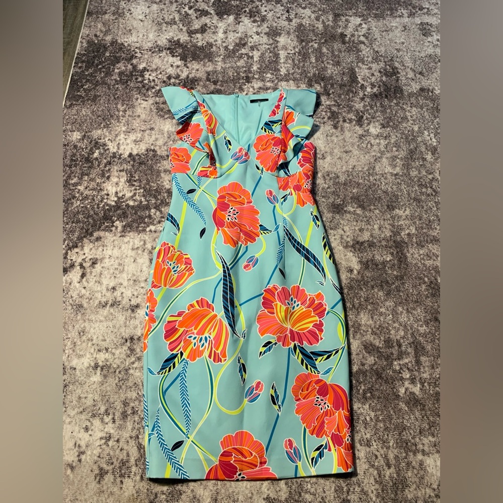 Trina Turk Linzy Flutter Sleeve Dress Size 4‎ - Picture 3 of 7